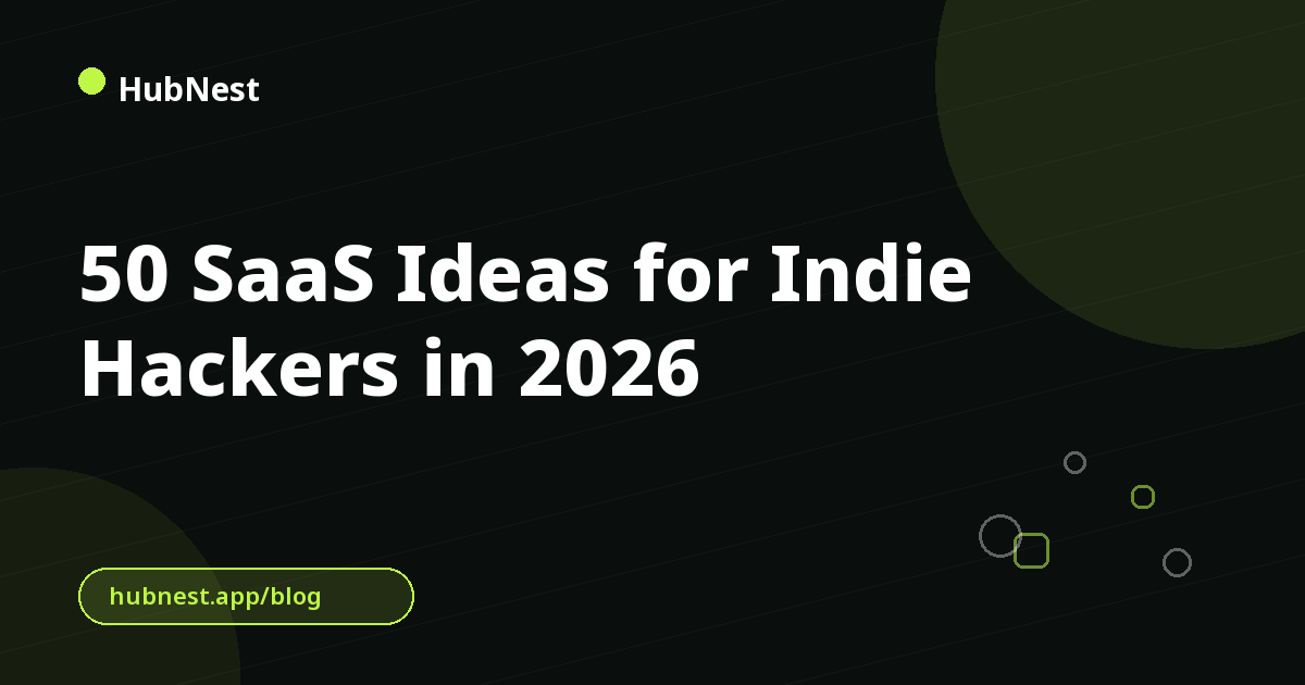 50 SaaS Ideas for Indie Hackers in 2026