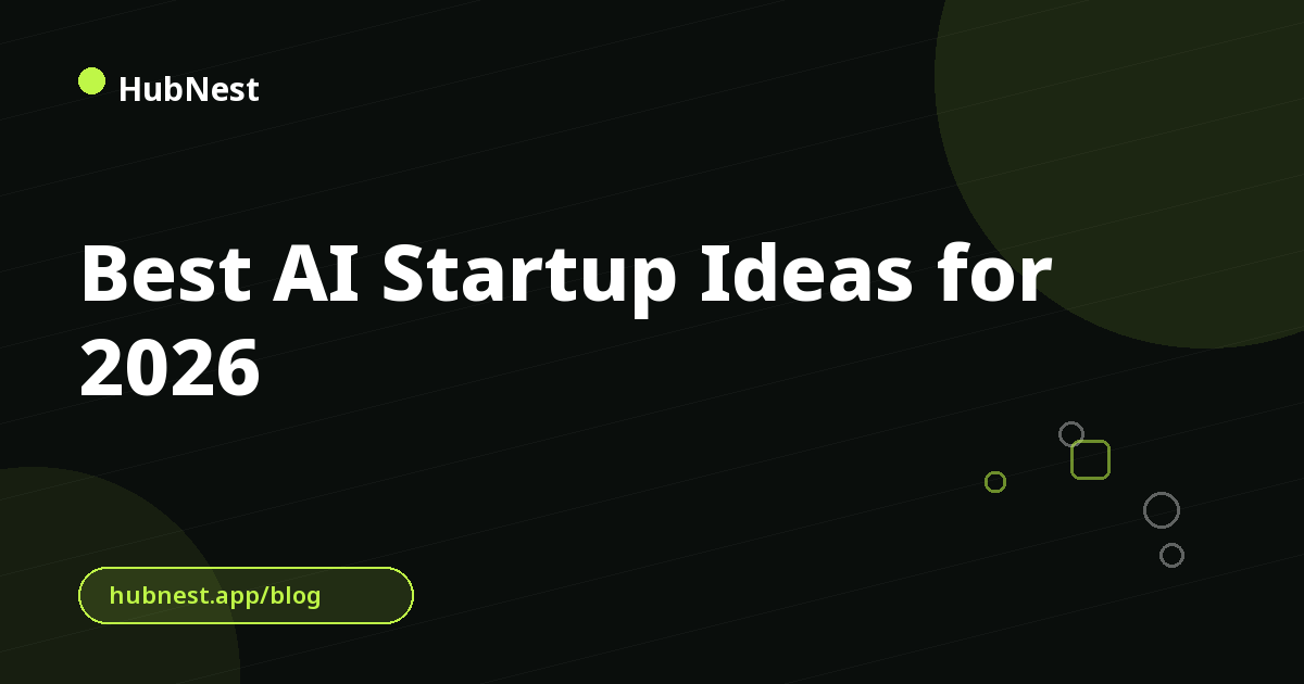 Best AI Startup Ideas for 2026