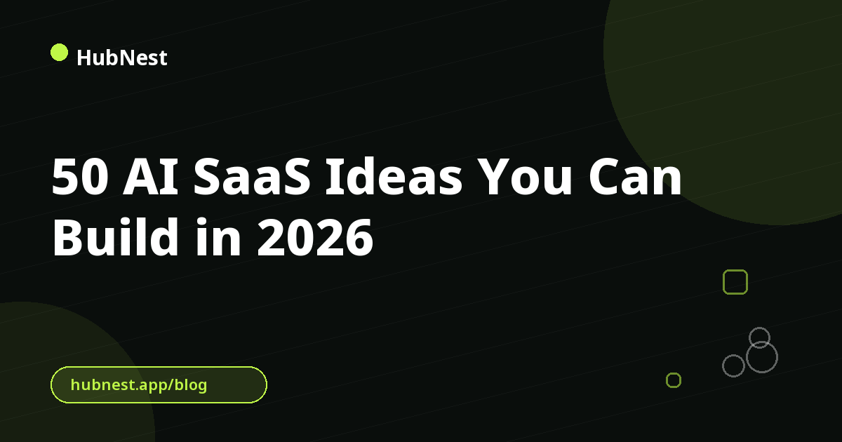 50 AI SaaS Ideas You Can Build in 2026